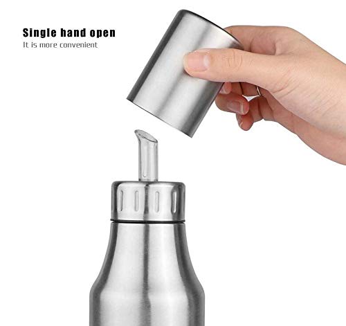 Premium Stainless Steel Olive Oil Dispenser Bottle - 500ML Leakproof Kitchen Oil Pourer for Olive Oil, Vinegar & Sauce - Perfect for Cooking, Salad Dressing & Gourmet Meal Prep