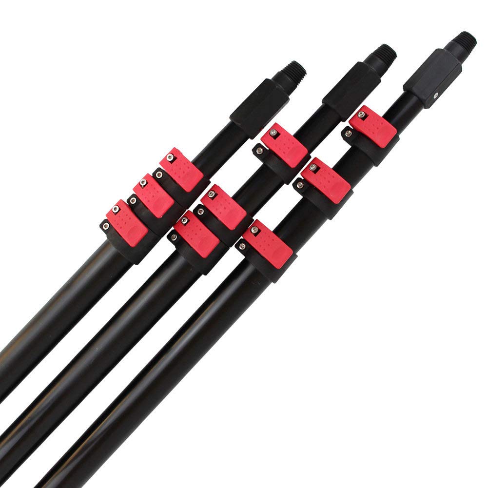 3.6-11M Solar Panel Brush Water Fed Window Washing Kit with Telescopic Extension Pole - Professional Cleaning Tool for Solar Panels, Windows, Trucks & Vehicles (20FT/6M) - Perfect for Home, Commercial & RV Use