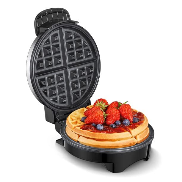 Premium 850W Stainless Steel Belgian Waffle Maker - Medium Size for Perfect Homemade Waffles - Ideal for Breakfast, Brunch & Family Gatherings