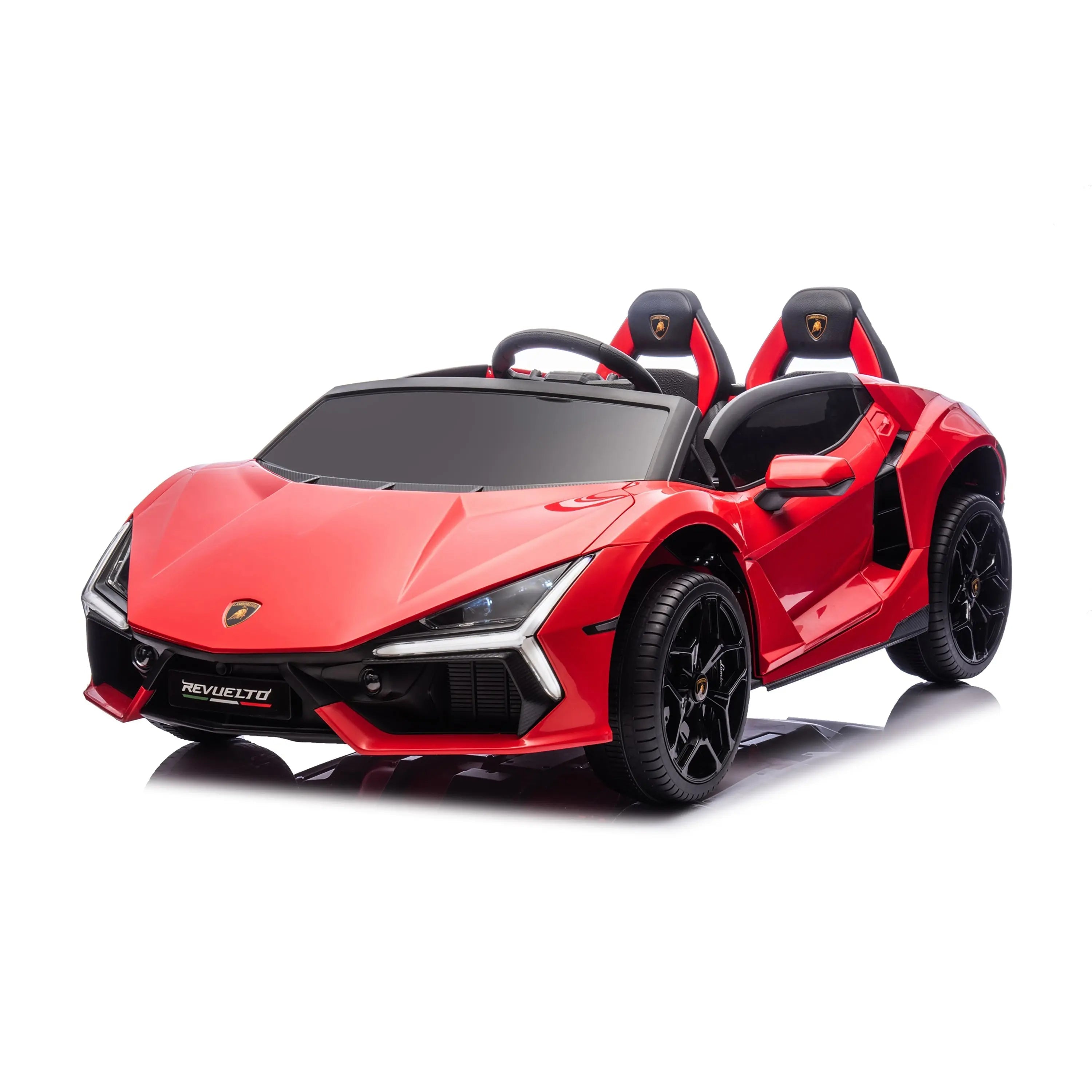 Lamborghini Revuelto 24V Kids Electric Ride-On Car - 12V Battery Powered Toy Vehicle for Children Ages 3-8 - Realistic Sports Car Design with LED Lights & Music - Perfect for Outdoor Play, Birthday Gifts & Pretend Driving Fun