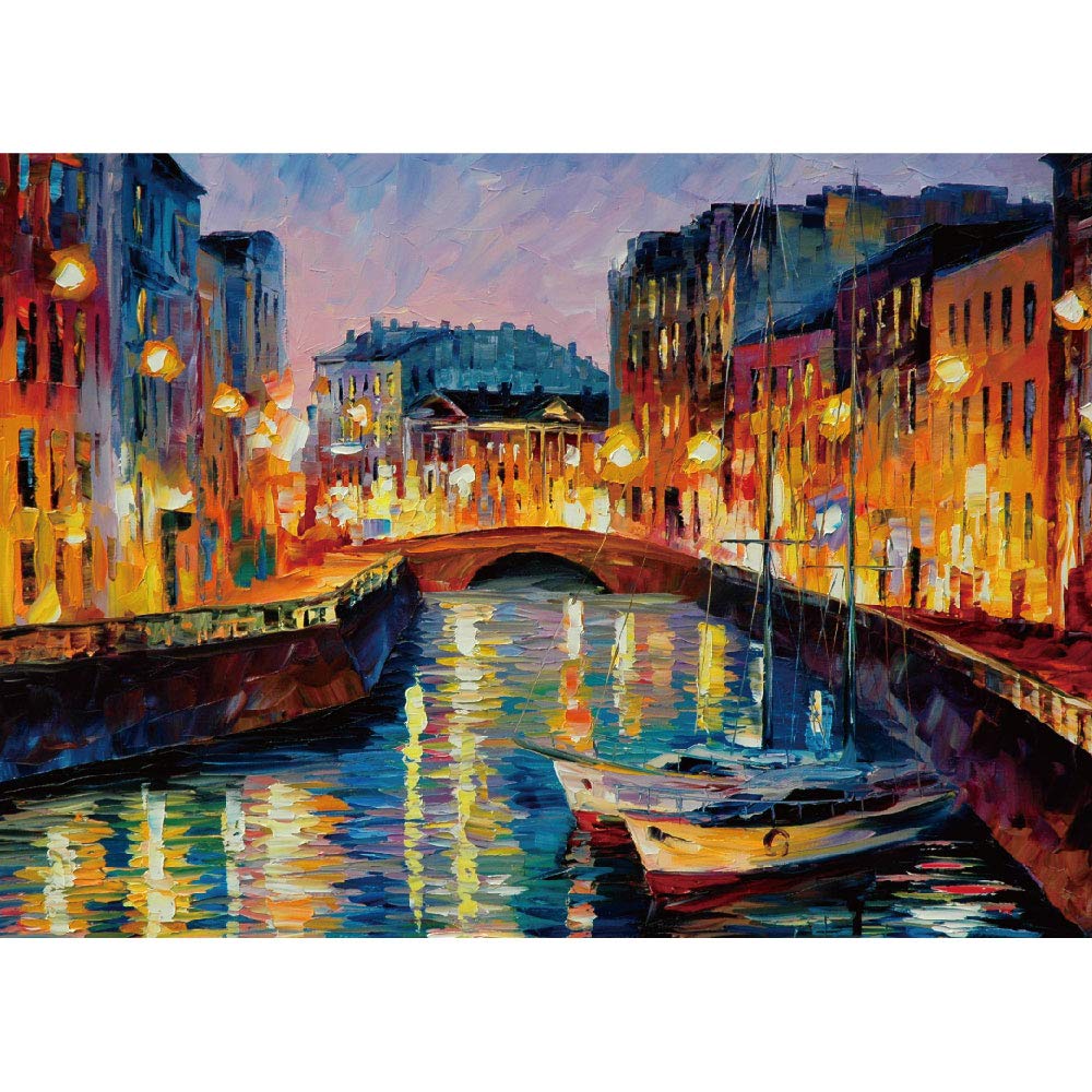 1000-Piece Venice Night Lights Jigsaw Puzzle for Adults & Kids - Stress Relief Gift
