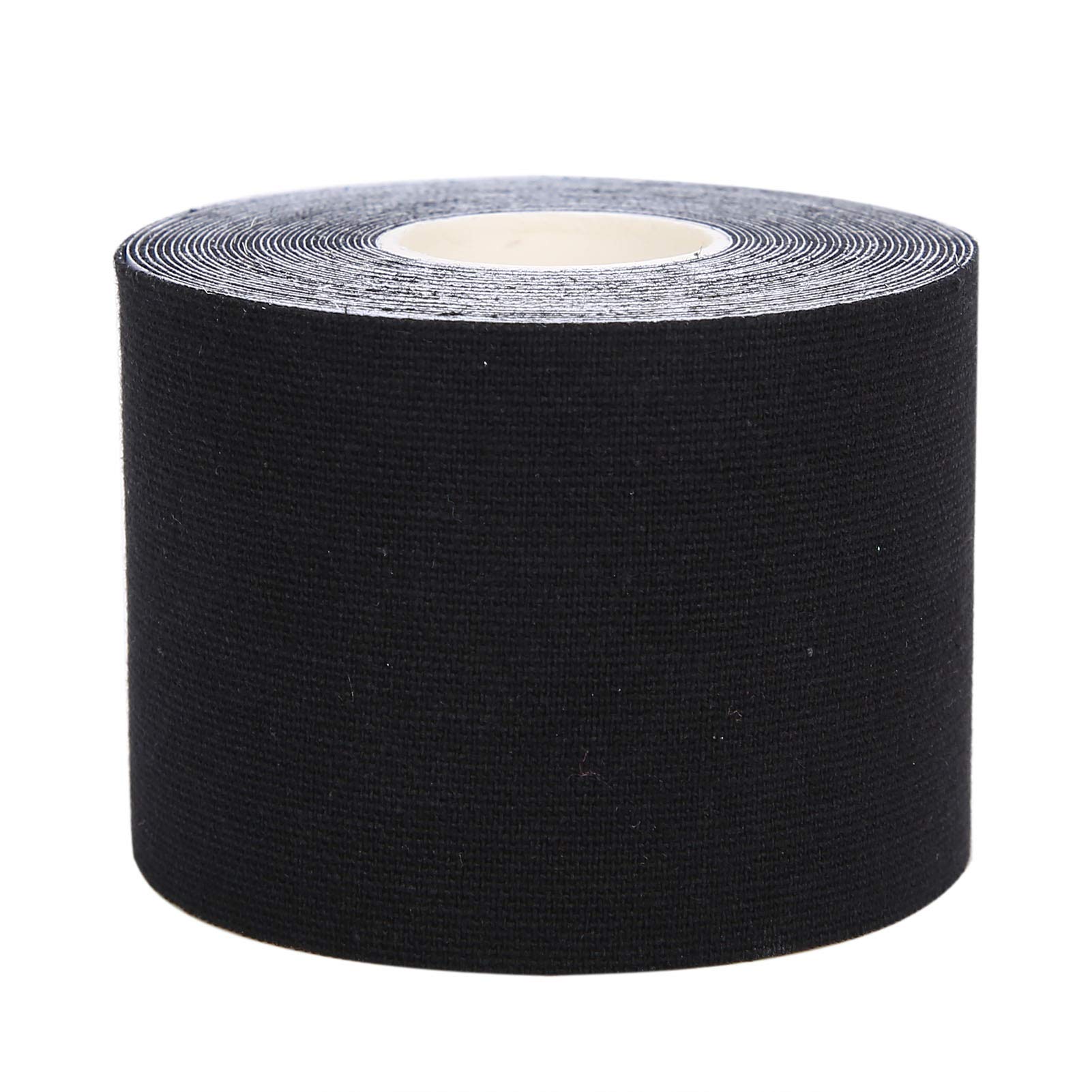 Elastic Kinesiology Tape for Knee, Ankle, Shoulder, Elbow, Back & Wrist - Precut Strips & Standard Roll (5cm x 5m) - Black Sports Physio Tape for Pain Relief & Muscle Support - Ideal for Athletes, Gym Workouts & Physical Therapy