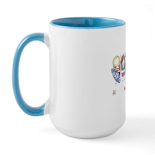 White/Blue Inside - Girls Weekend Large Mug