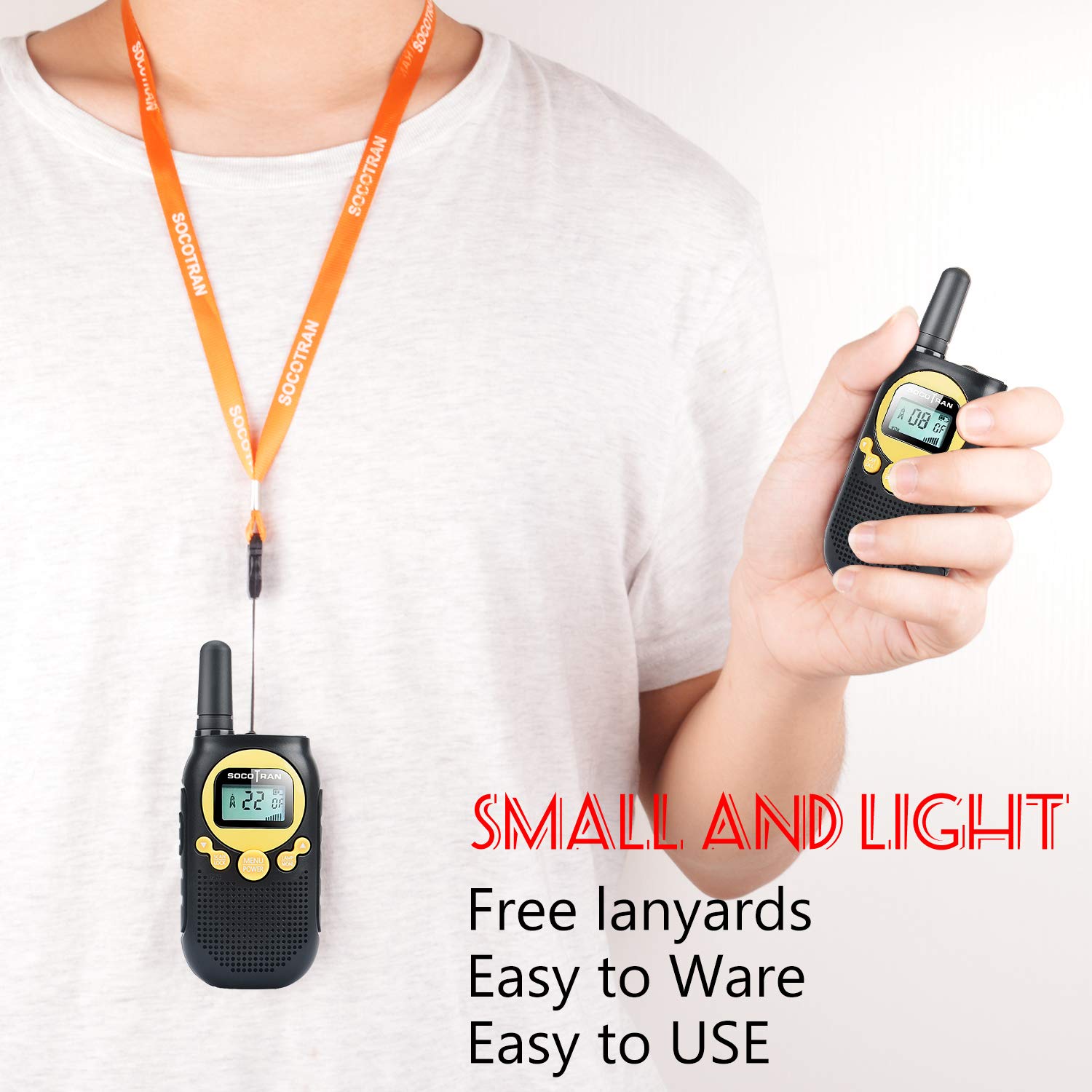 Rechargeable Walkie Talkies for Adults - 2 Way Radio with 5 Mile Long Range, Flashlight, 22 Channels & 0.5W Power - FRS License-Free Radios for Camping, Hiking, Family Outdoor Adventures & Emergency Communication