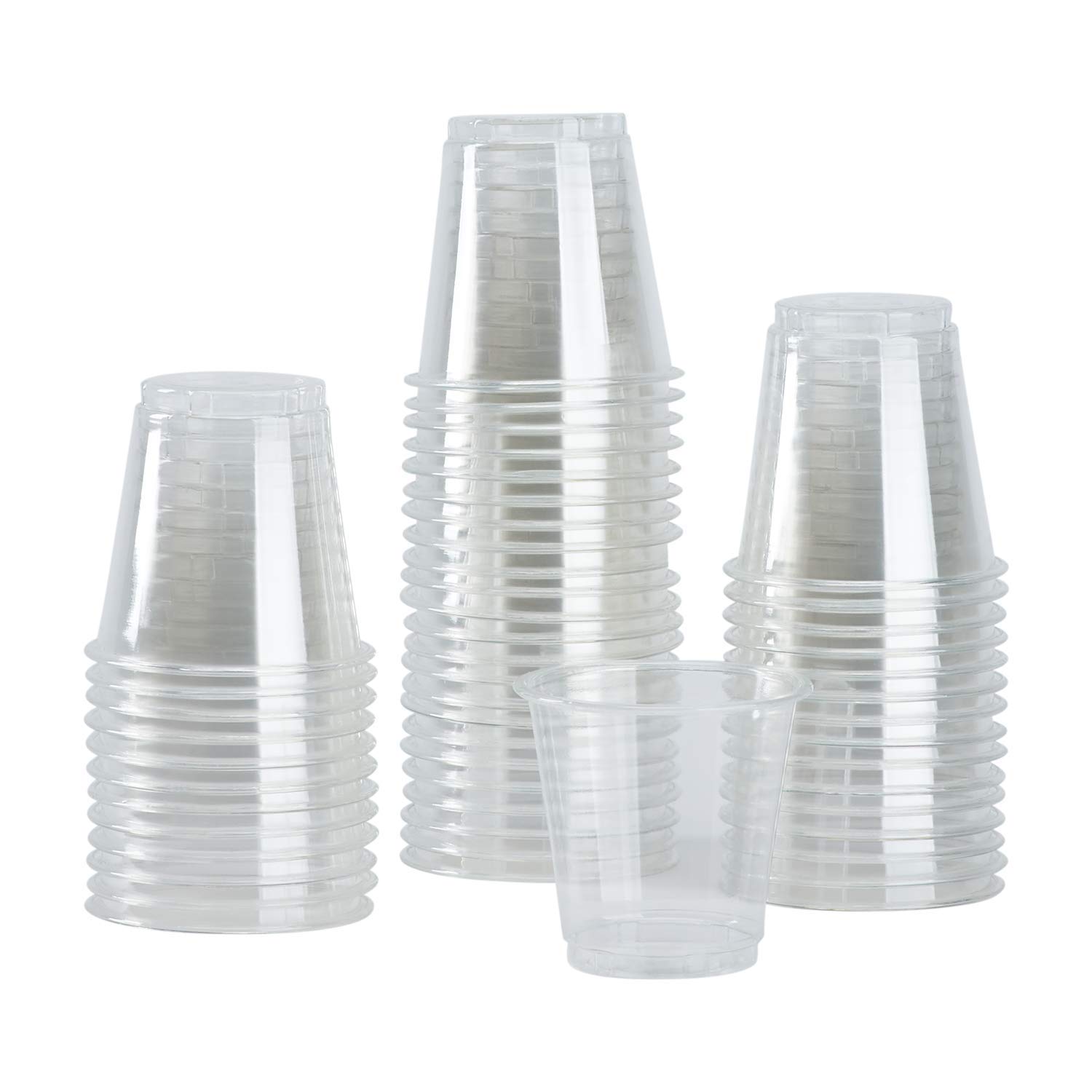 Karat 3oz (2,500 Count) Small Plastic Disposable Cups - Clear Bathroom & Mouthwash Cups for Dental Offices, Restaurants, and Home Use