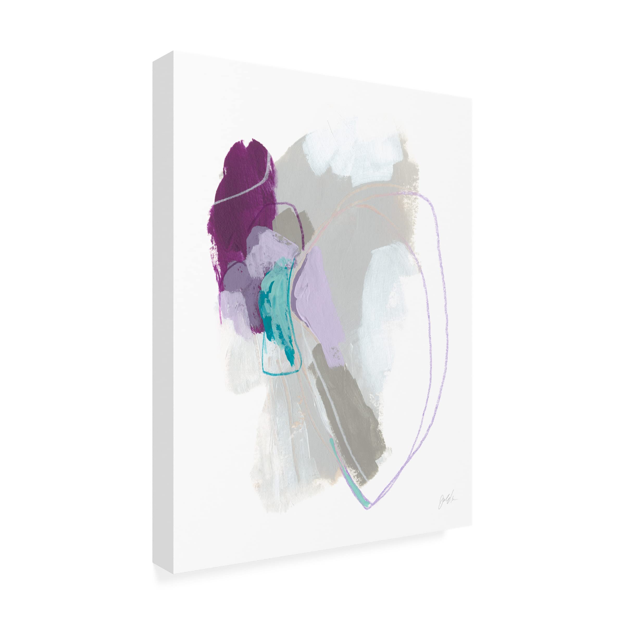 Trademark Fine Art 'Amethyst Arc I' Canvas Wall Art Print by June Erica Vess - Modern Abstract Painting for Living Room, Bedroom & Office Decor