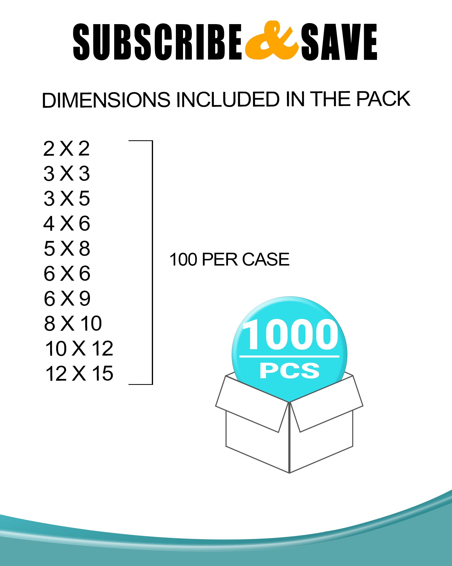 APQ 1000 Pack Clear Zipper Bags - 2 Mil Thick Resealable Plastic Storage Bags with Seal Top - 10 Size Variety for Shipping, Organizing & Food Storage | Perfect for Crafts, Jewelry, Snacks & Small Parts Organization