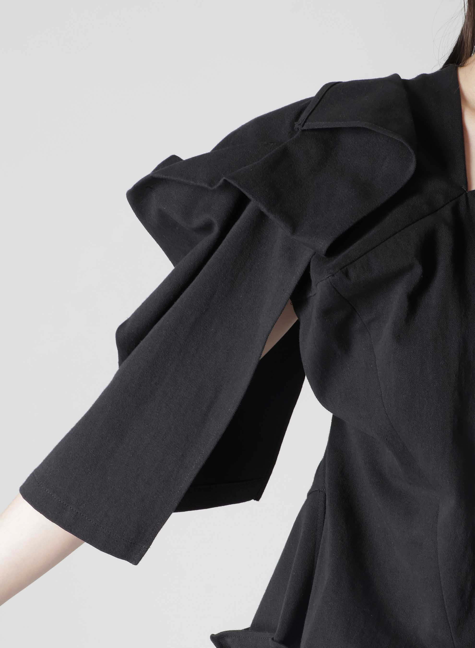 Premium C/HEMP Backside Uniform Twill Jacket with Draped Sleeves - Eco-Friendly Fashion for Work & Casual Wear