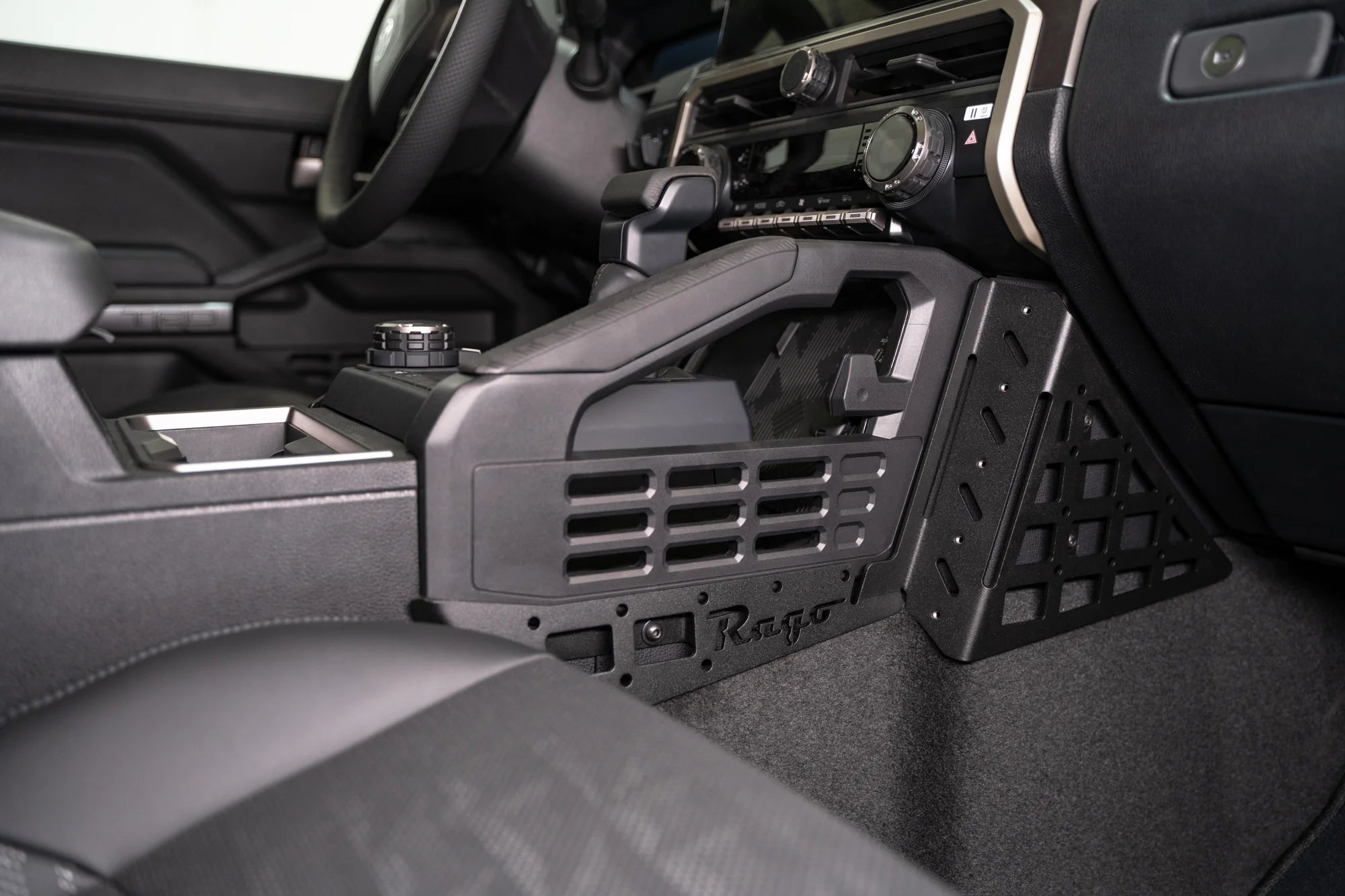 2025+ Toyota 4Runner Center Console MOLLE Panels by Rago Fabrication - Durable Vehicle Storage Organizer for Off-Road Gear & Tactical Equipment | Perfect for Camping, Overlanding & Outdoor Adventures