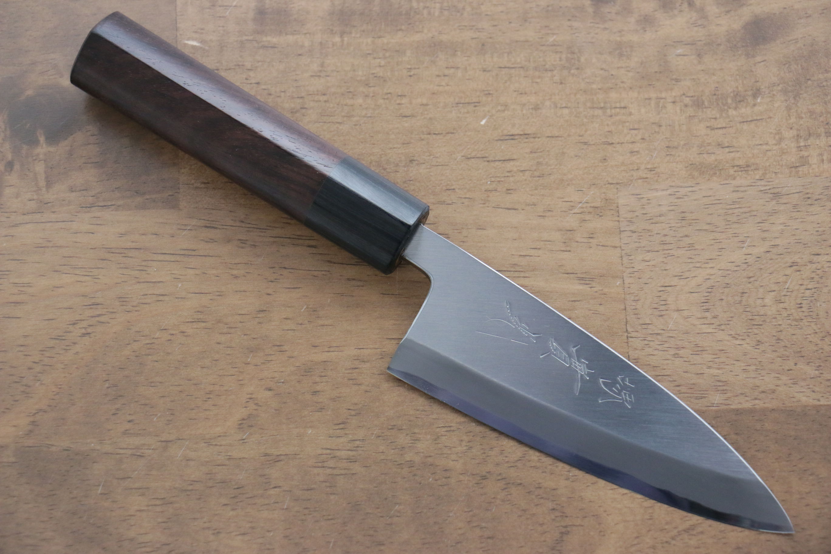 Premium Jikko White Steel No.2 Deba Knife 120mm - Japanese Professional Chef Knife with Shitan Handle for Sushi, Fish Filleting & Meat Cutting - Perfect for Home Cooks & Professional Chefs