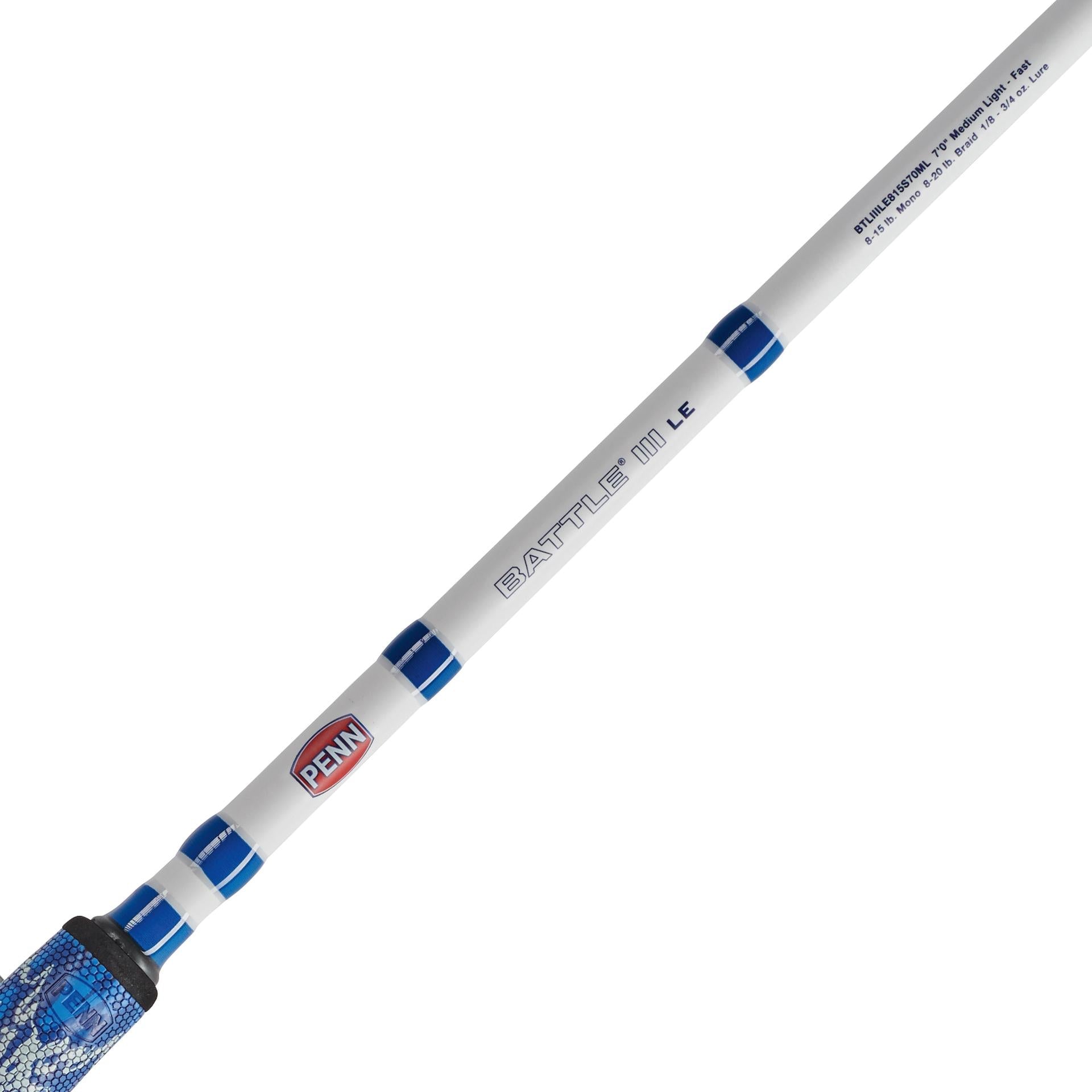 Battle® III LE Spinning Rod and Reel Combo - Premium Fishing Gear for Freshwater and Saltwater Anglers - Perfect for Bass, Trout, and Inshore Fishing Adventures