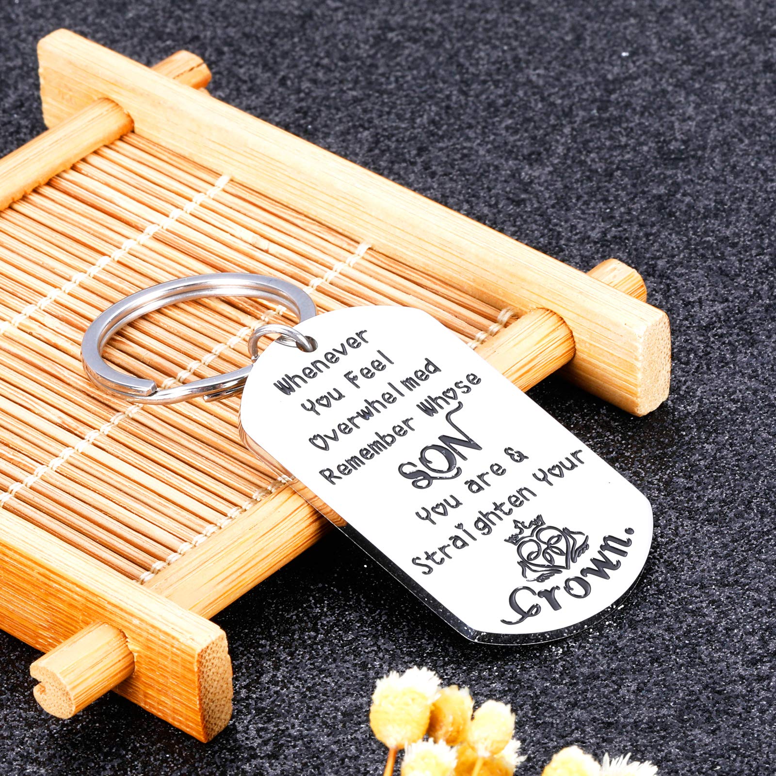 Valentine's Day Gifts for Kids & Teens - Thoughtful Present for Son from Mom & Dad - Graduation, Birthday & Anniversary Gifts - Encouragement Keychain for Stepson & Boys - Perfect for School, Travel & Daily Carry