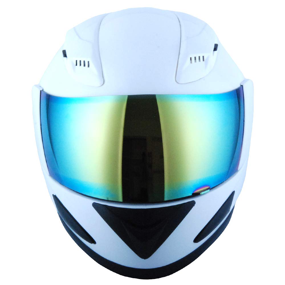 1Storm HJDJ11 DOT Approved Full Face Motorcycle Helmet - Mechanic Skull Design for Men & Women - Street Bike & Cruiser Riding Safety Gear - Ideal for Commuting, Racing & Urban Motorcycle Adventures
