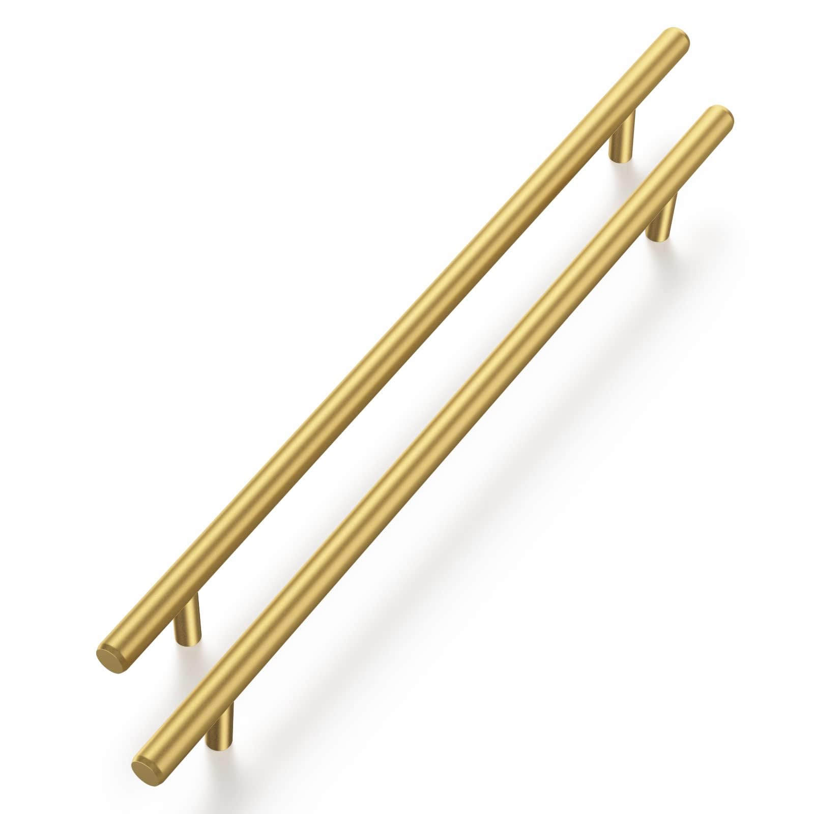 30 Pack Brass Gold Cabinet Handles - 10 Inch Hole Center Modern Drawer Pulls for Kitchen, Bathroom, Bedroom & Dresser - Durable Cabinet Hardware for Home Renovation & Furniture Upgrade
