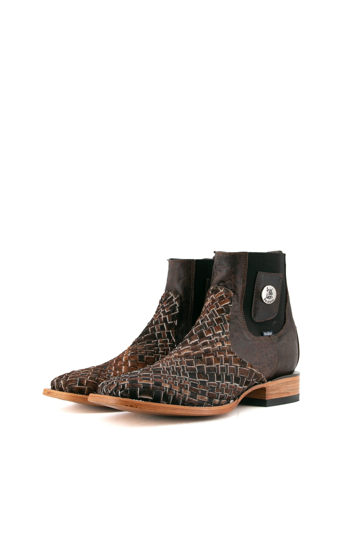 Men's Square Toe Ankle Boots - Genuine Cowhide Leather, Comfortable & Durable, Size 10 (Box EM57) - Perfect for Casual Wear, Outdoor Activities & Work