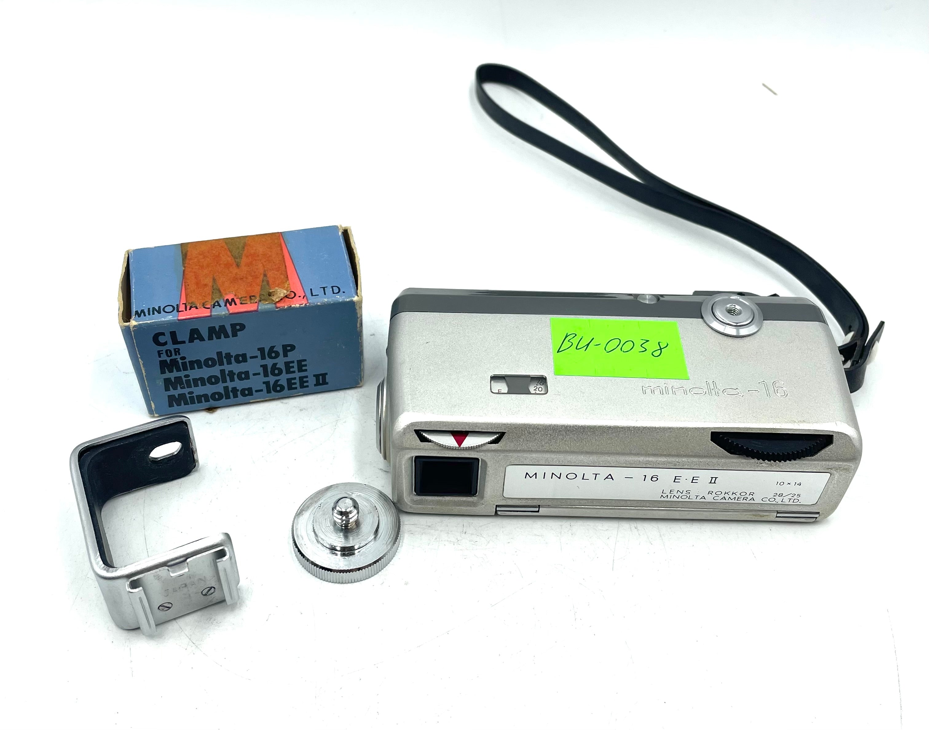 Vintage Minolta 16 E.E II Spy Camera with Clamp (0038) - Compact 16mm Film Camera for Covert Photography, Travel & Collectors