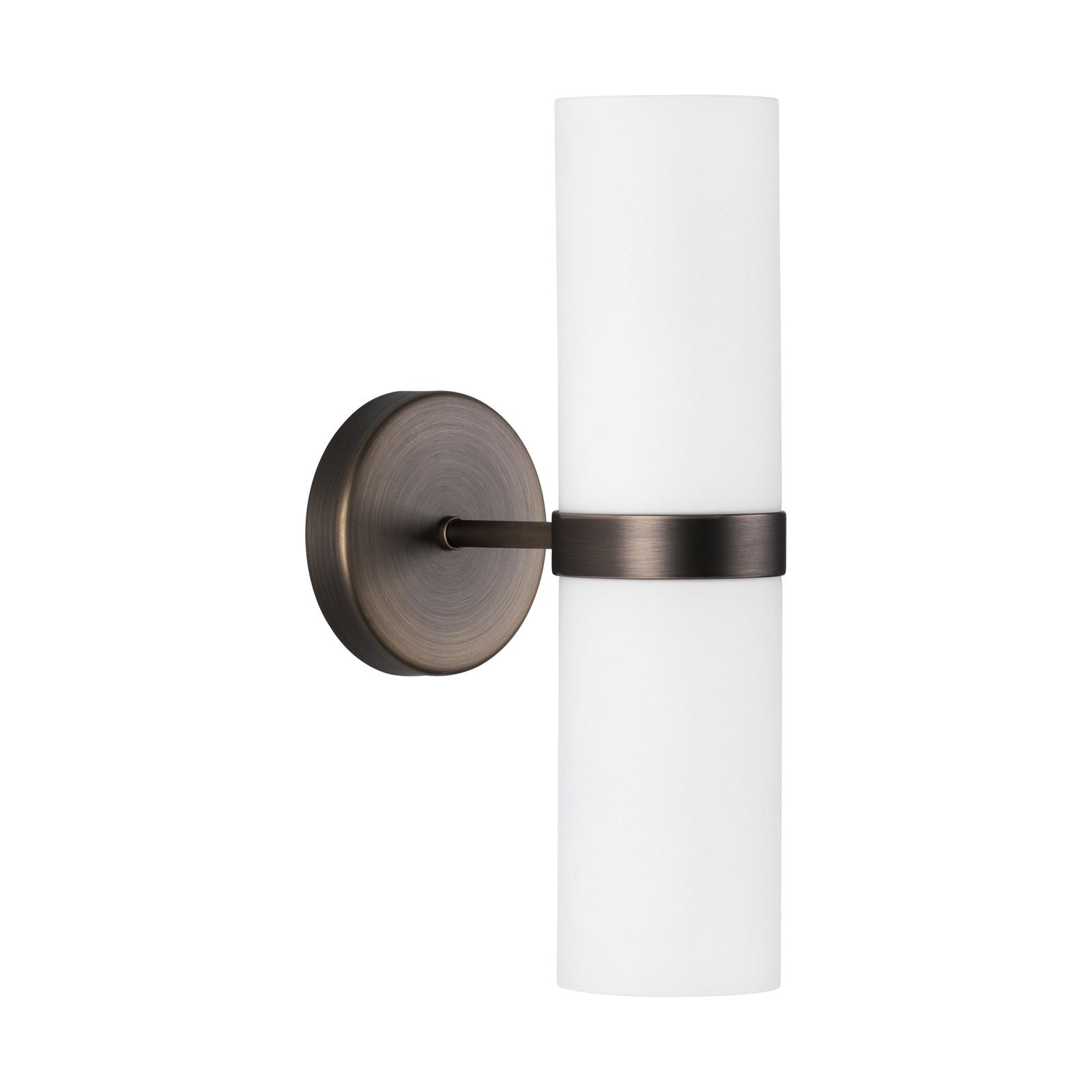 Anais 2-Light Wall Sconce with Opal Glass Shade and Antique Brass Finish - Perfect for Bedroom, Hallway, and Living Room Lighting