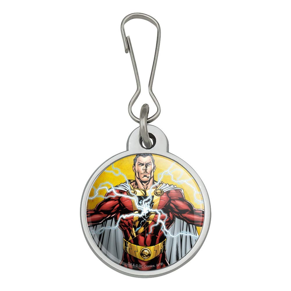 Justice League Shazam Character Jacket Handbag Purse Luggage Backpack Zipper Pull Charm - Superhero Accessories for Cosplay, Comic Con & DC Fans