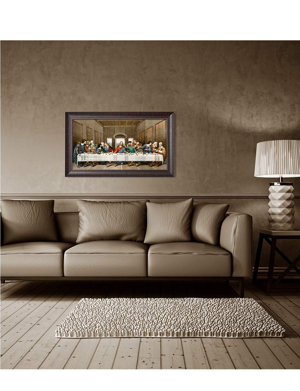 DECORARTS - The Last Supper by Leonardo da Vinci - High Quality Oil Painting Reproduction on Canvas - Giclee Art Print - Framed Wall Art Ready to Hang (34x20 inches) - Perfect for Living Room, Dining Room, Office & Home Decor