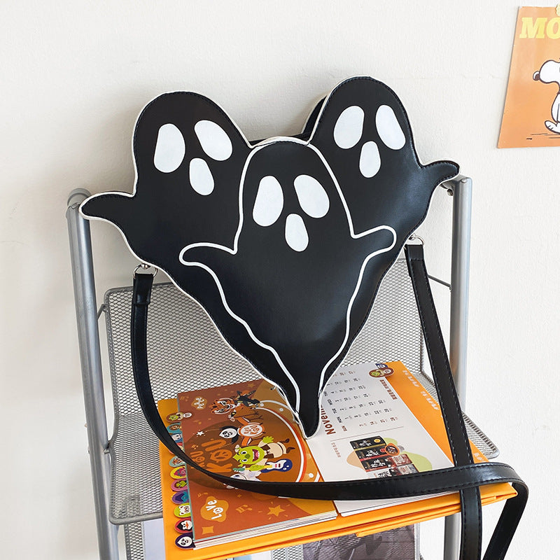 3D Cartoon Ghost Halloween Shoulder Bags for Women - Cute Crossbody Phone Purse with Funny Design | Perfect for Trick-or-Treating, Costume Parties & Spooky Outfits