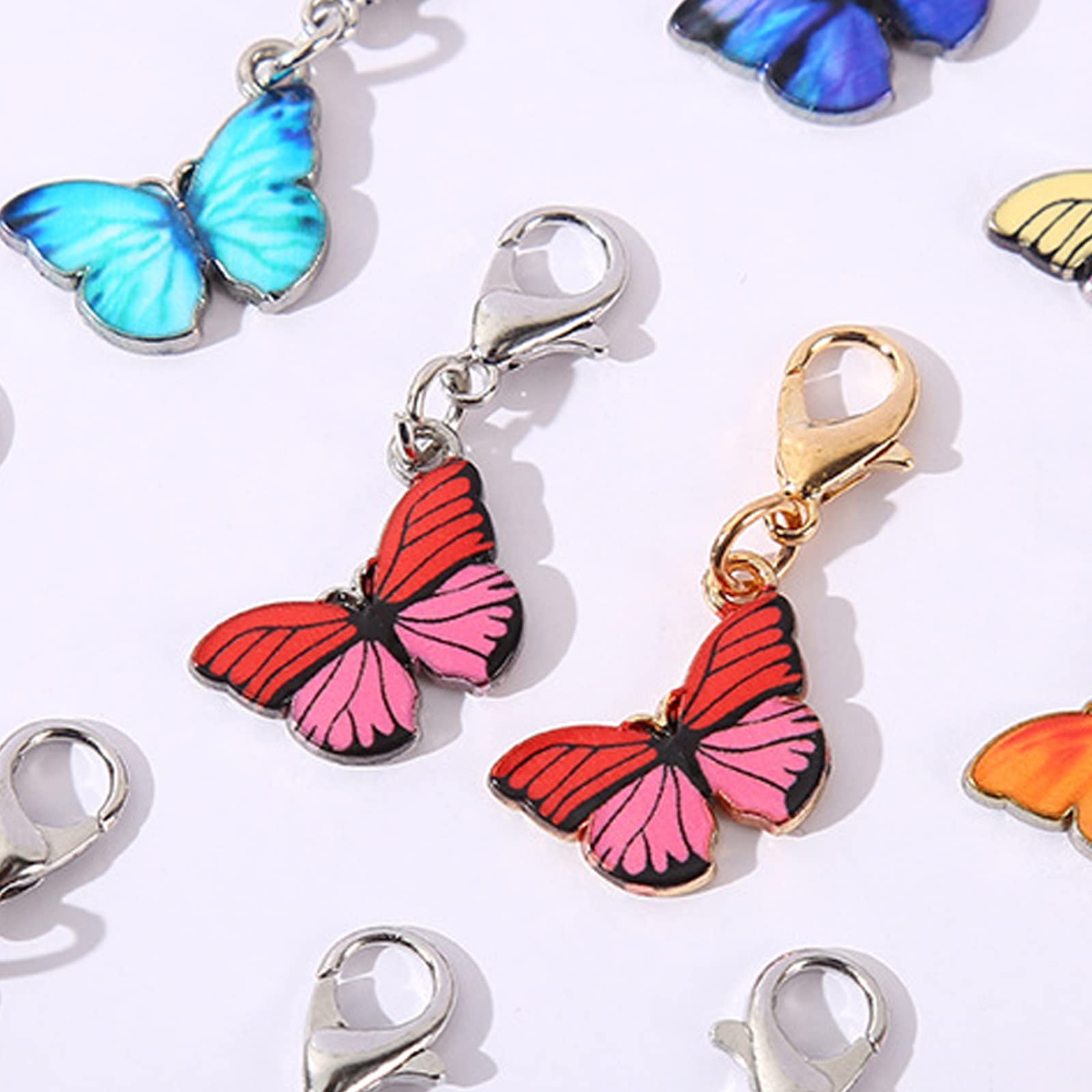 Premium Locking Stitch Markers for Knitting & Crochet - Lobster Claw Clasp Stitch Counter Charms - Durable Knitting Accessories for Sweaters, Scarves & Blankets (Great for Beginners & Experts)