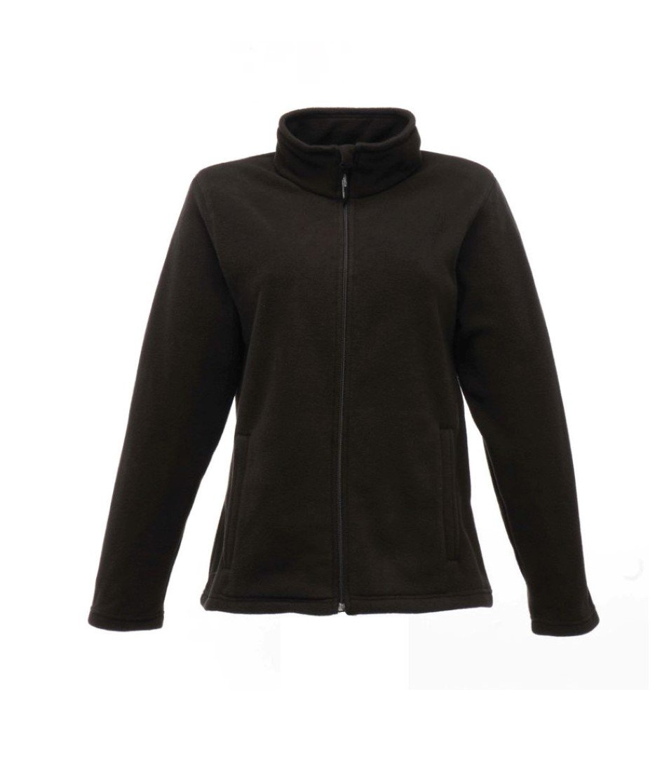 Regatta Women's Micro Fleece Jacket - Lightweight Warm Winter Coat, Water-Resistant Outdoor Jacket for Hiking, Camping & Travel (Black, Size 14)