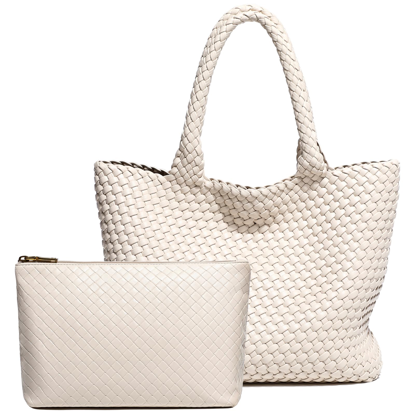 Stylish Woven Tote Bag for Women - Large Woven Shoulder Purse, Fashionable Handbag for Beach, Travel & Everyday Use | Durable & Trendy Woven Beach Bag