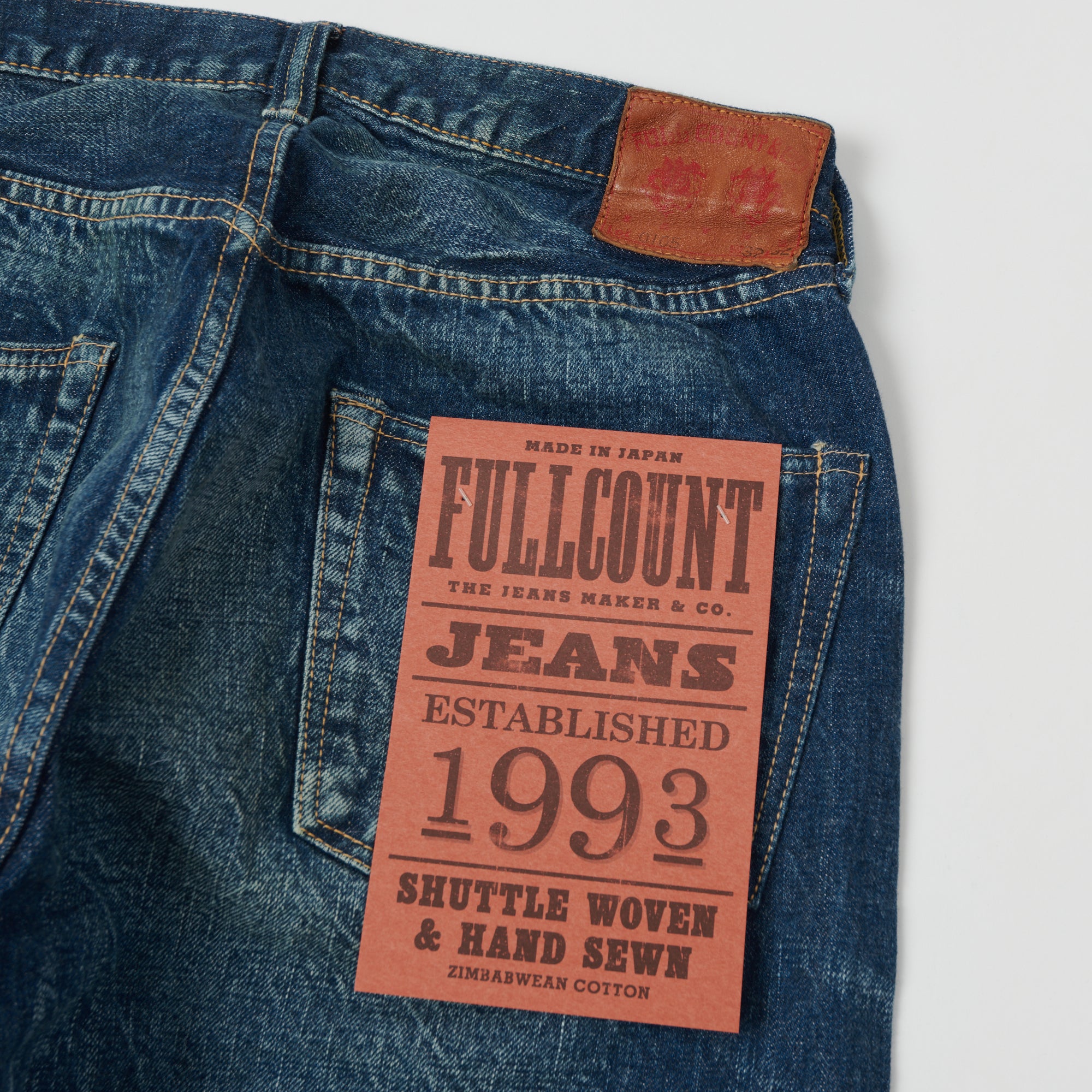 Full Count 1344 0105 13.7oz Wide Straight Jean - Premium Raw Denim with Authentic Wash | Perfect for Casual Wear & Vintage Style Outfits