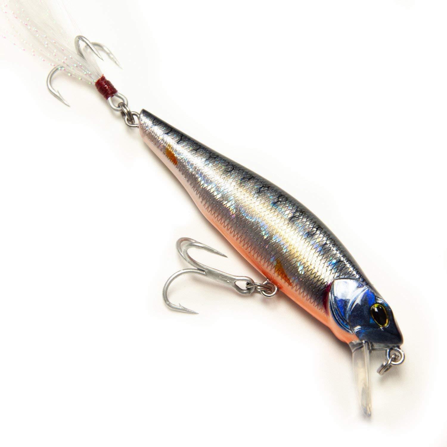 VENSE Minnow Fishing Lures - PerchaPro 80 with Mustad Hooks for Saltwater & Freshwater, Bass & Peacock Bass Fishing | Ideal for Casting, Trolling and Shore Fishing