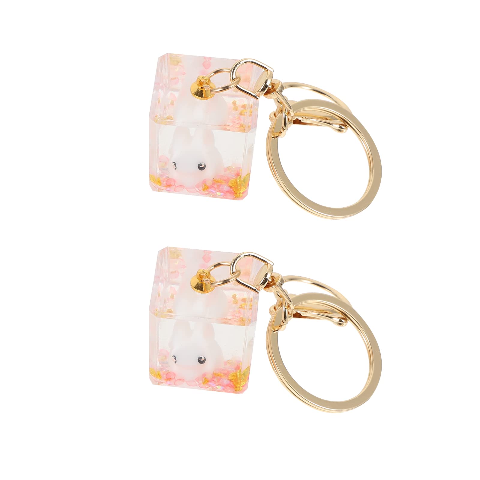 VALICLUD 2 Pack Cute Rabbit Keychain - Fashionable Key Ring with Bag Hanging Pendant for Women & Girls | Perfect Gift for Birthday, Christmas, Home & Car Decoration