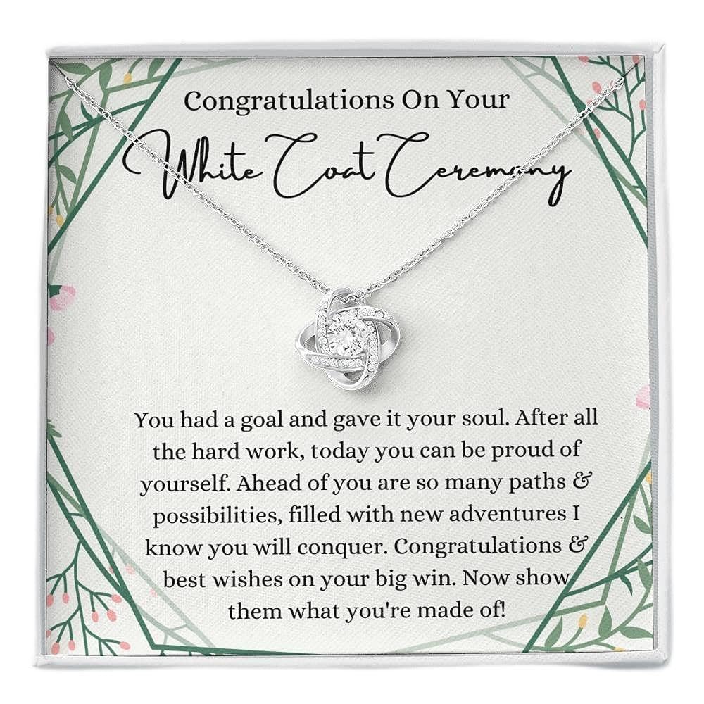 Personalized Love Knot Jewelry Gift for Medical School Graduation, White Coat Ceremony & New Doctors - Perfect Doctor Graduation Gift, Residency Gift & Medical Student Keepsake (Great for Clinical Rotations & Professional Milestones)