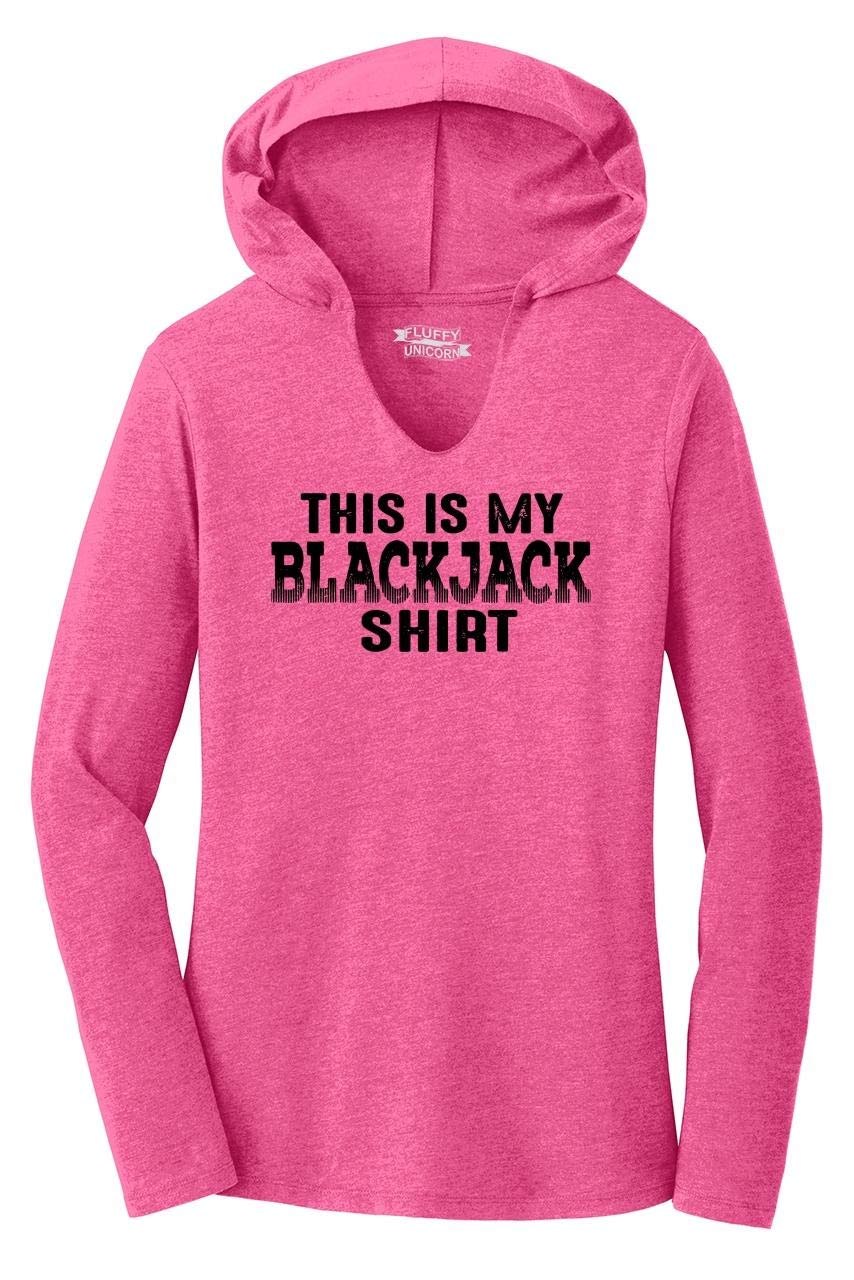 Funny Women's Blackjack T-Shirt Hoodie - Cute & Comfy Graphic Pullover for Casino Night, Bingo Parties & Gambling Themed Events