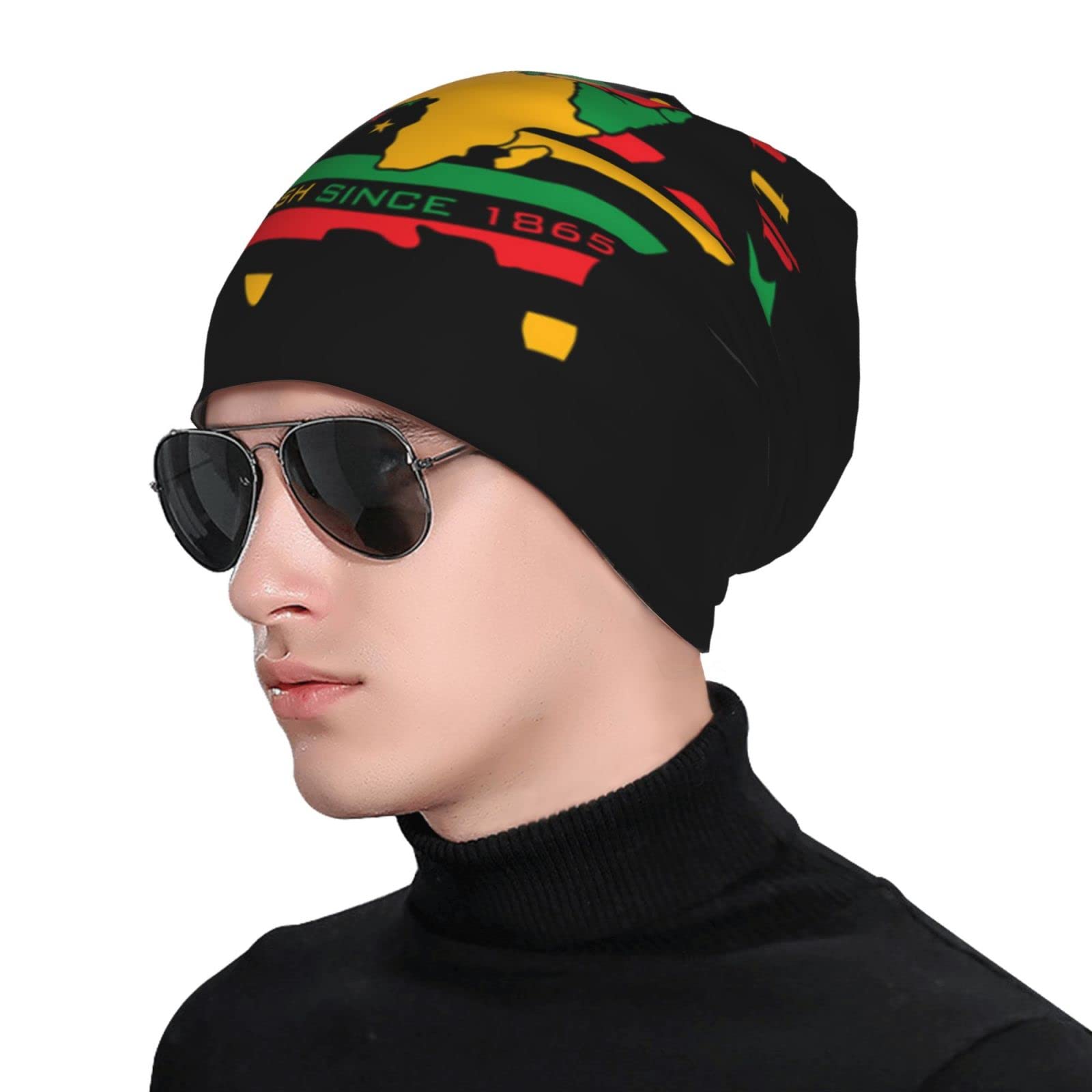 Juneteenth Beanie - Soft Knitted Chemo Hat for Cancer Patients - Baggy Slouchy Scarf Nightcap for Adults (Men & Women) - Perfect for Winter Warmth, Hospital Comfort & Holiday Gifts