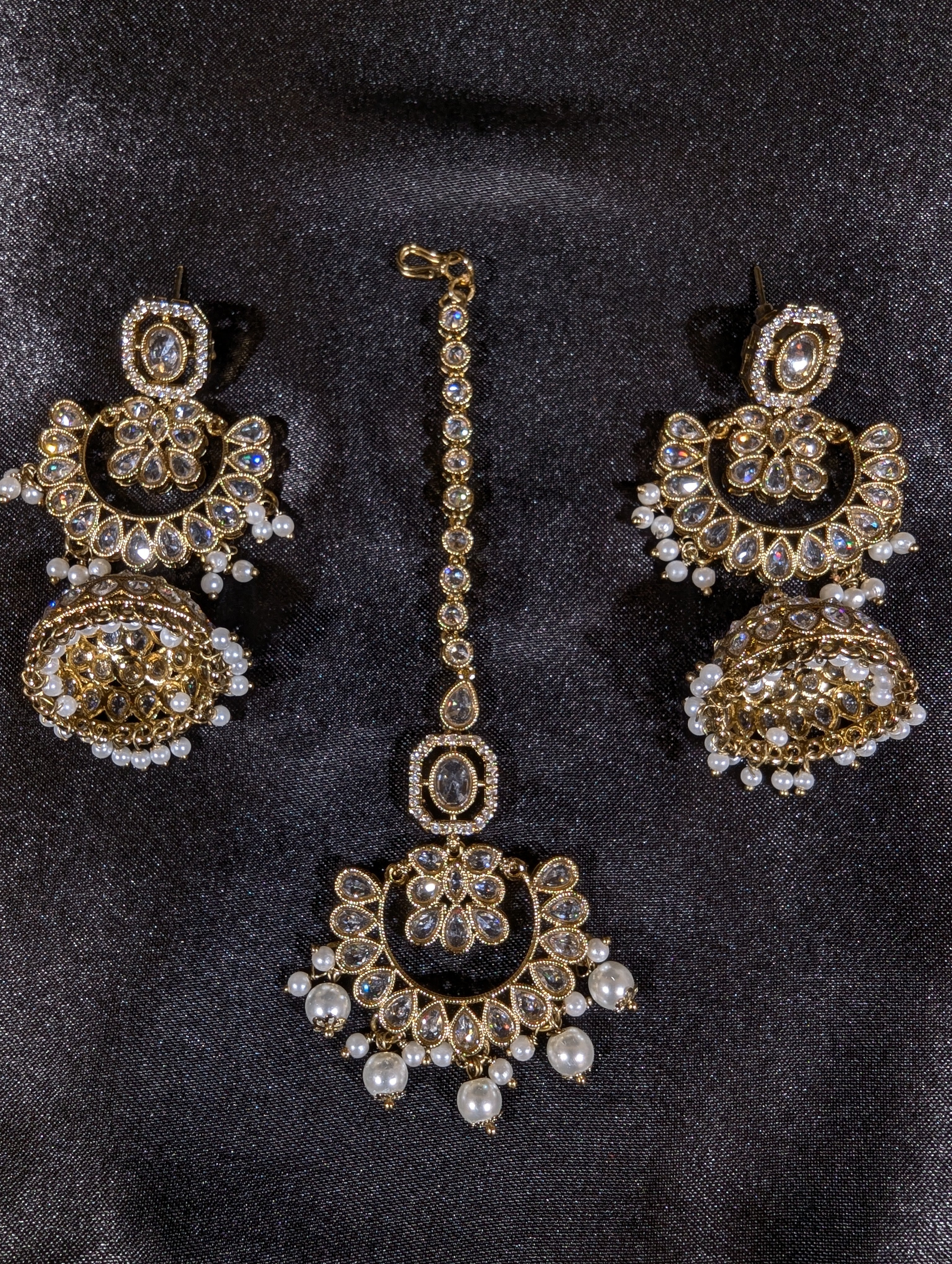 Harini Polki Semi Bridal Jewelry Set - Exquisite Kundan Necklace & Earrings for Weddings, Parties & Special Occasions