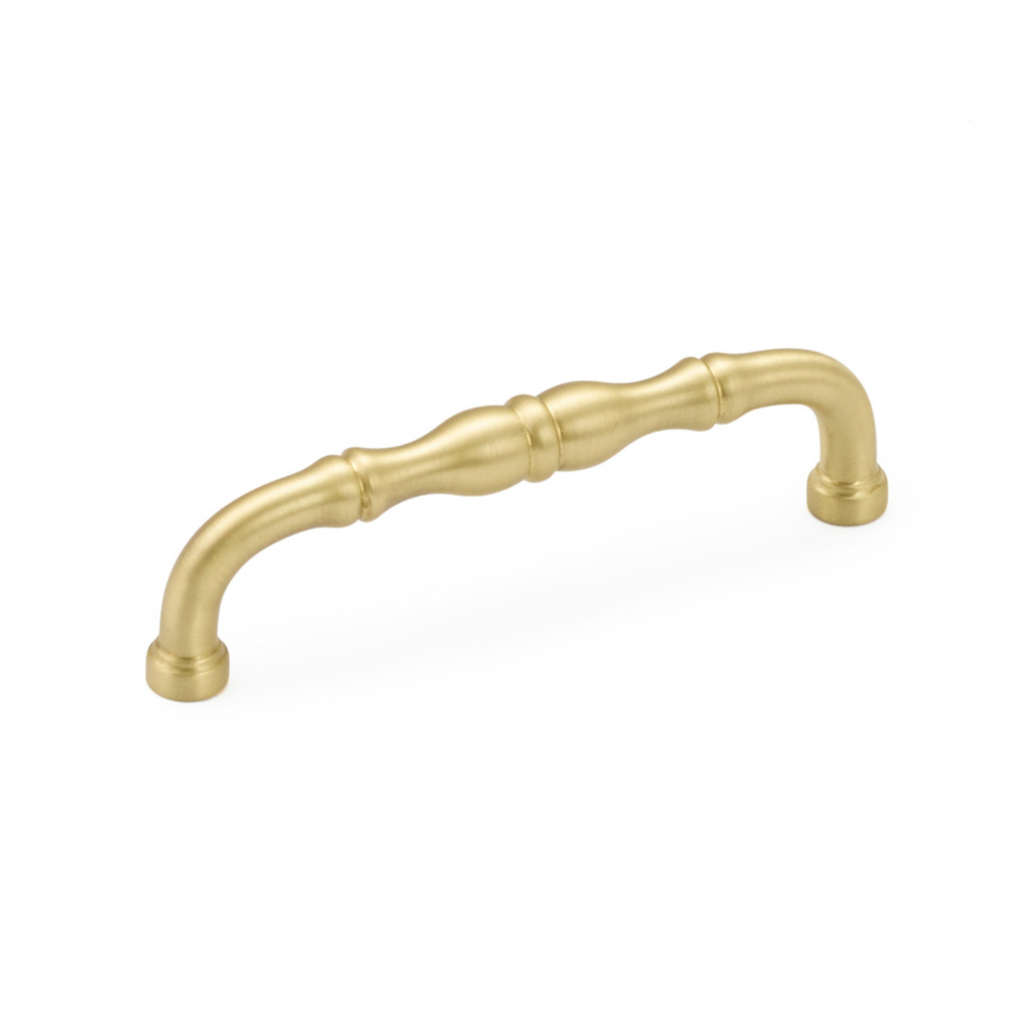Traditional Jolie Drawer Pulls in Satin Brass - Vintage Cabinet Handles for Kitchen & Bathroom Renovation