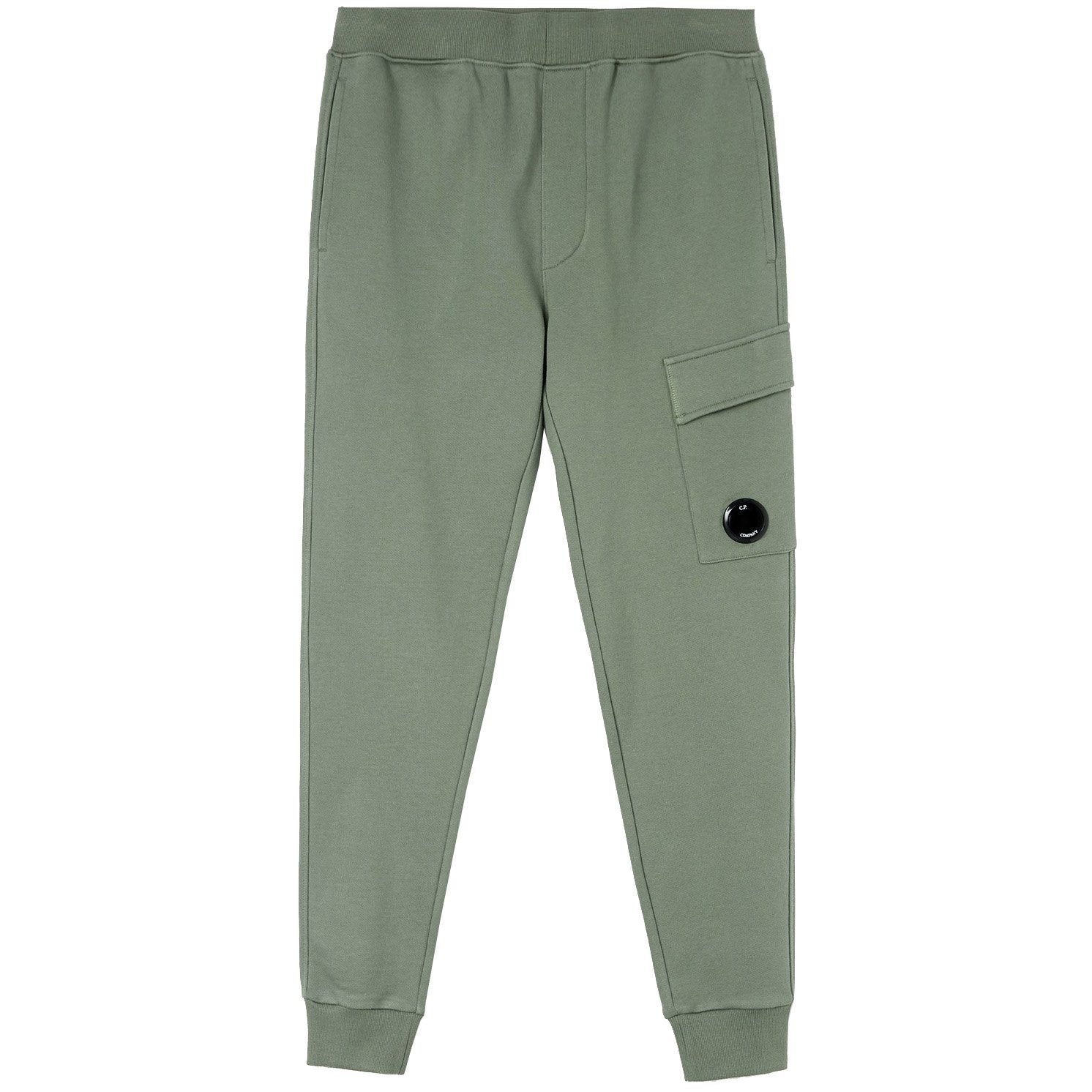 CP Company Khaki Lens Sweatpants for Men - Comfortable Casual Joggers with Unique Lens Design - Perfect for Streetwear, Lounge & Outdoor Activities