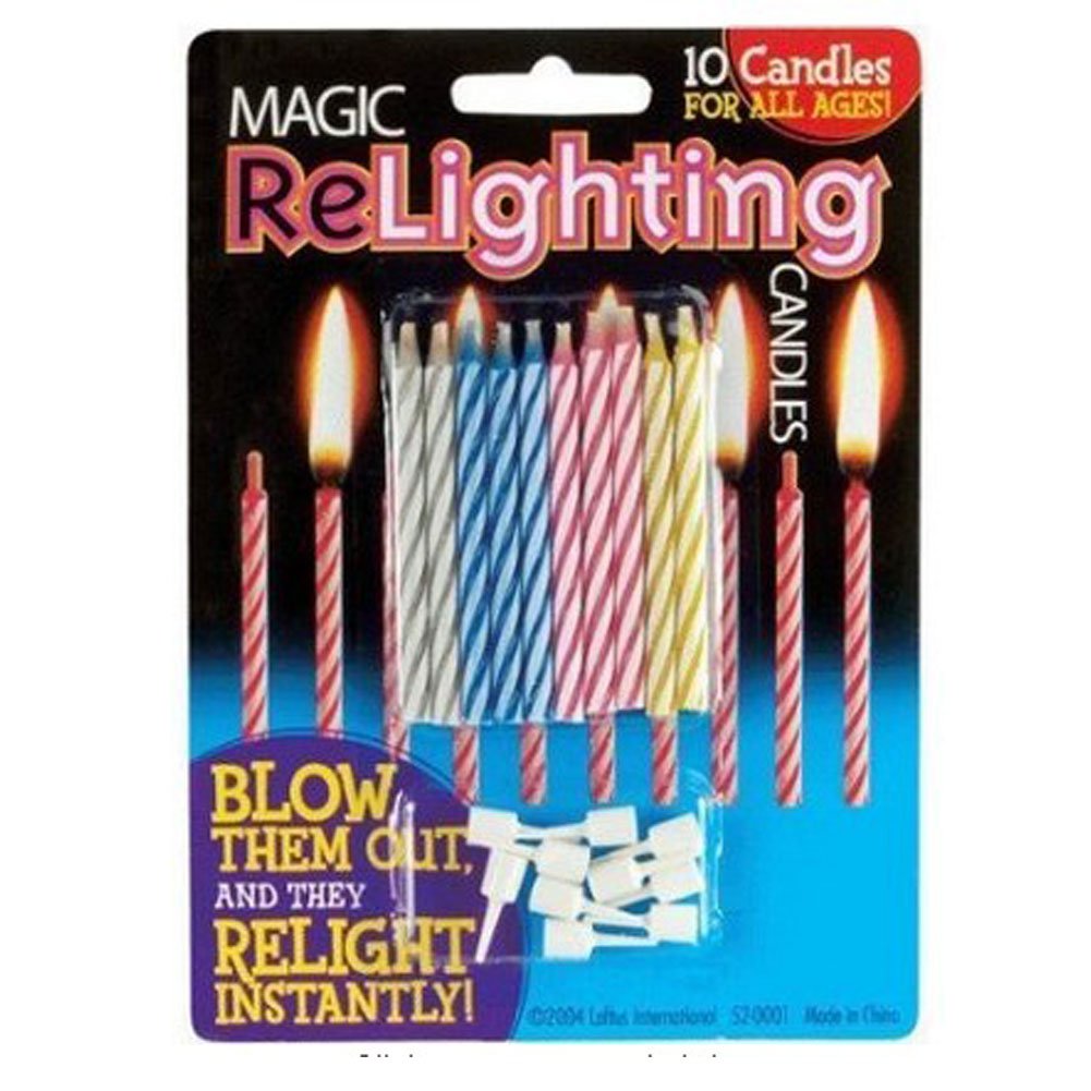 Magic Relighting Birthday Candles - 30 Pack of Reusable Trick Candles for Cakes | Perfect for Birthday Parties, Surprise Celebrations & Practical Jokes