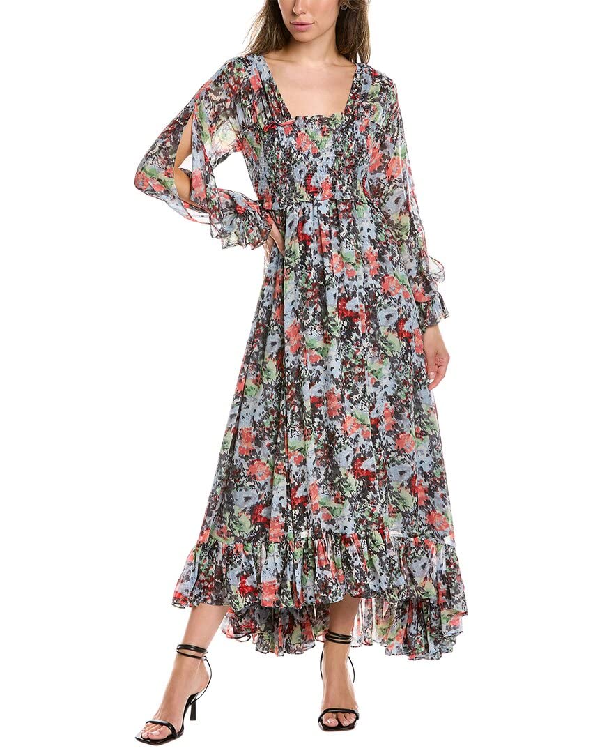 Cinq à Sept Women's Leigh Dress - Elegant Floral Midi Dress for Women, Perfect for Cocktail Parties, Weddings & Date Nights