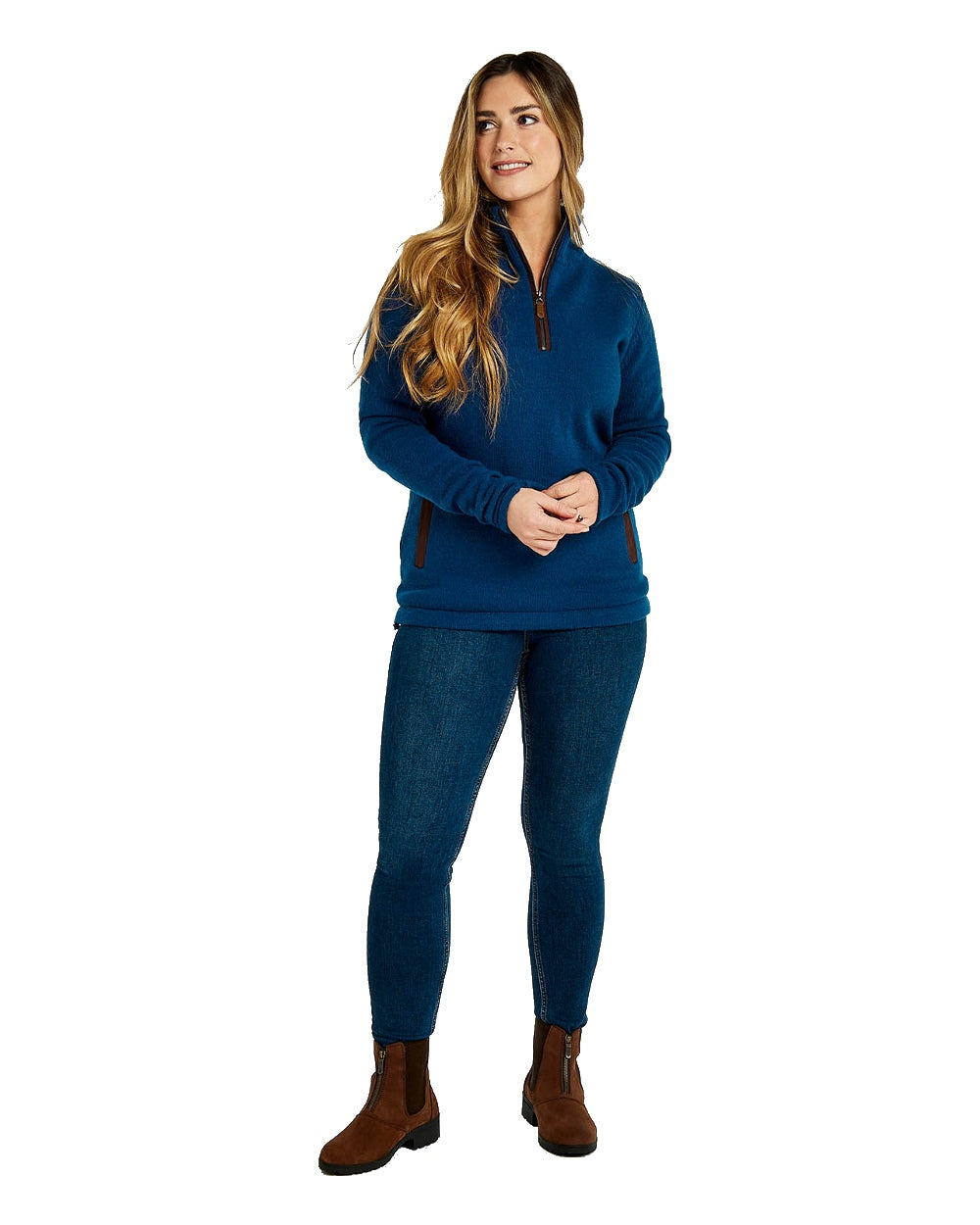 Dubarry Morrisey Zip Neck Sweater for Men - Premium Knit Pullover with Front Zipper - Perfect for Casual Wear, Outdoor Activities & Layering in Cold Weather