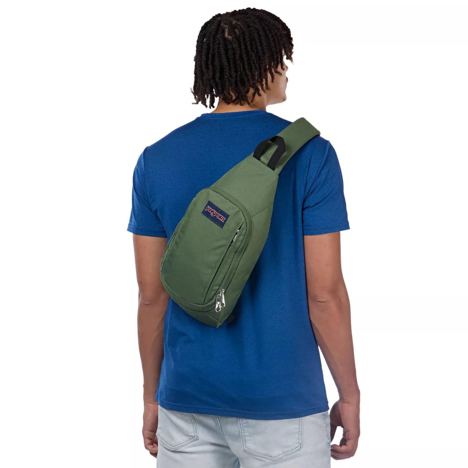 JanSport Move Sling Backpack - Cargo Green Crossbody Bag for Travel, Work & School | Lightweight & Durable Daypack for Men & Women