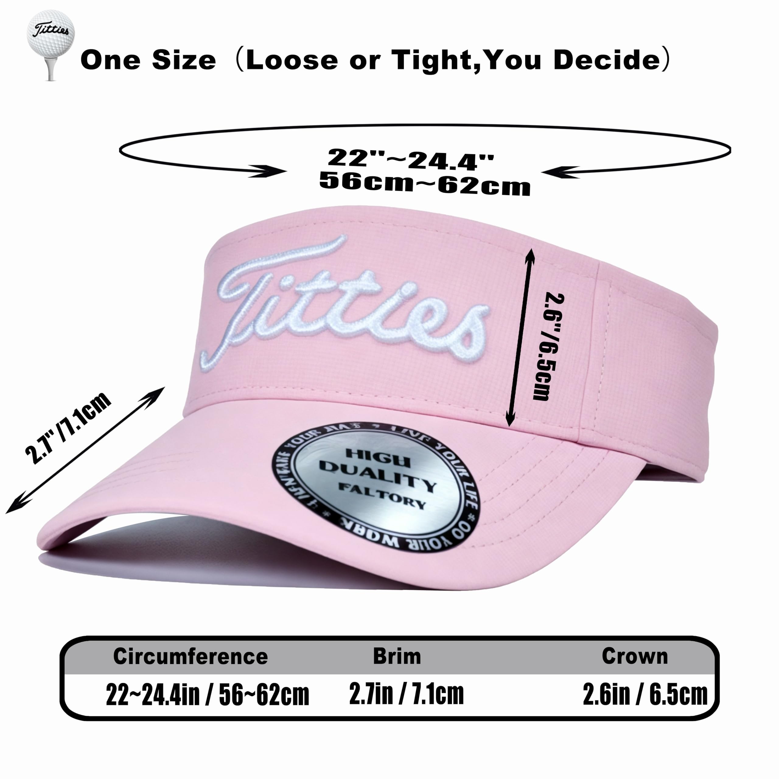 Bamveio Funny Golf Visors Hats for Men & Women - Humorous Golf Gifts for Adults - Perfect for Golf Tournaments, Driving Range & Outdoor Sports