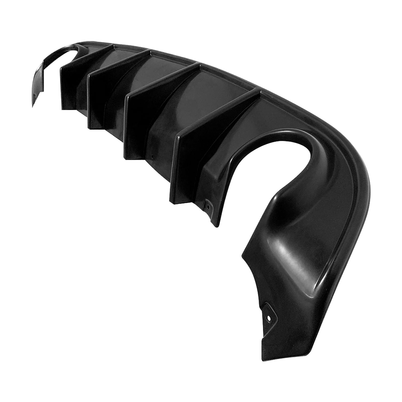 IKON MOTORSPORTS Rear Diffuser for 2015-2020 Dodge Charger SRT Scat Pack | MDP Style Unpainted Black PU Shark Fin Rear Bumper Valance Spoiler | Performance Air Dam Chin Splitter Molding (1-Piece) | Enhances Aerodynamics & Sporty Look for Street Racing & Car Shows