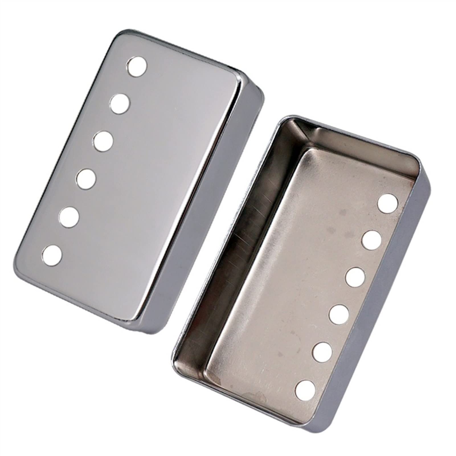 TSTS 50mm & 52mm Brass Electric Guitar Dual Coil Pickup Cover for LP Style - Silver Replacement Guitar Parts | Perfect for Gibson Les Paul Style Upgrades & DIY Guitar Modifications