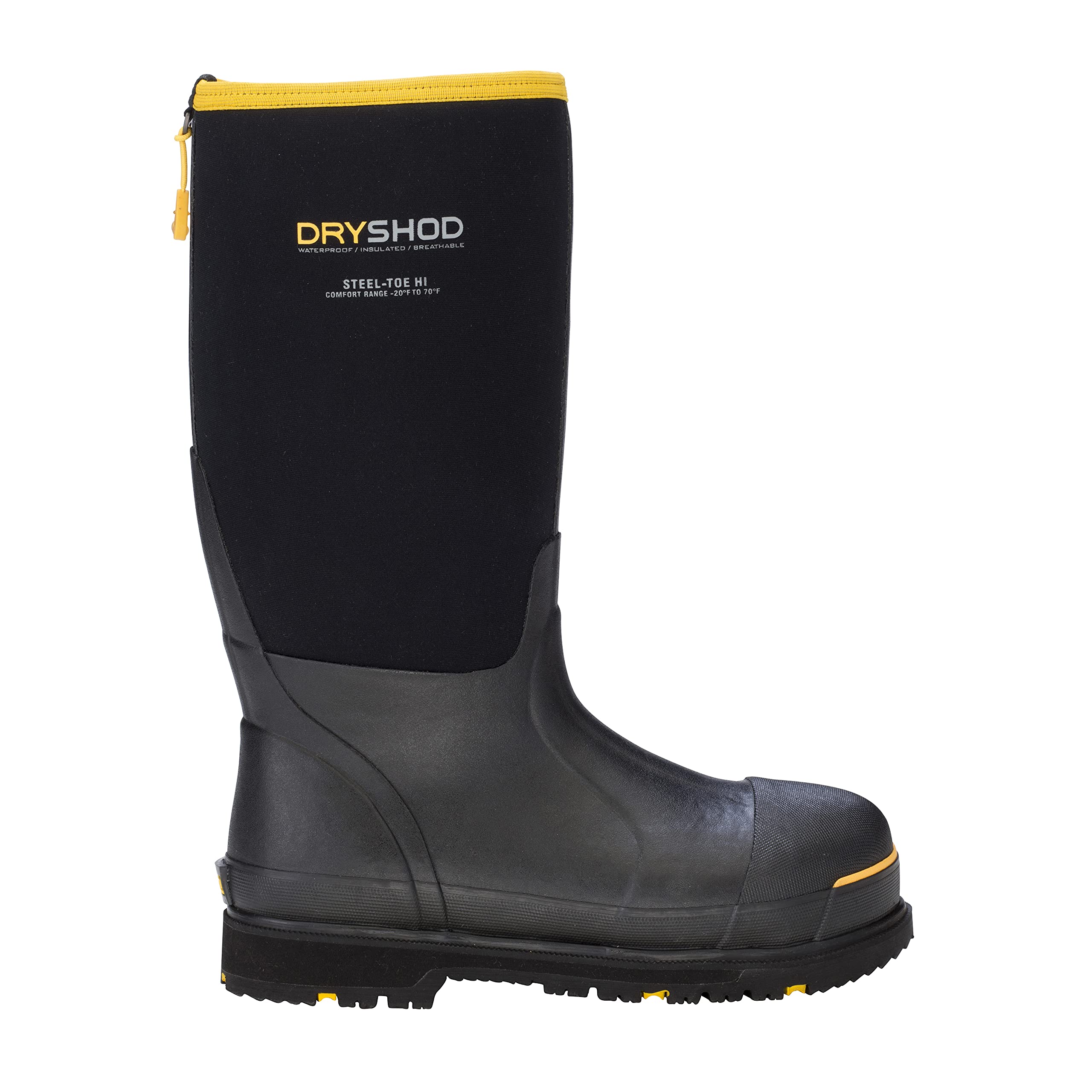 Dryshod Men's Wixit Cool-Clad Waterproof Steel Toe Work Safety Boots - Brown | Slip-Resistant & Breathable for Construction, Landscaping & Outdoor Jobs