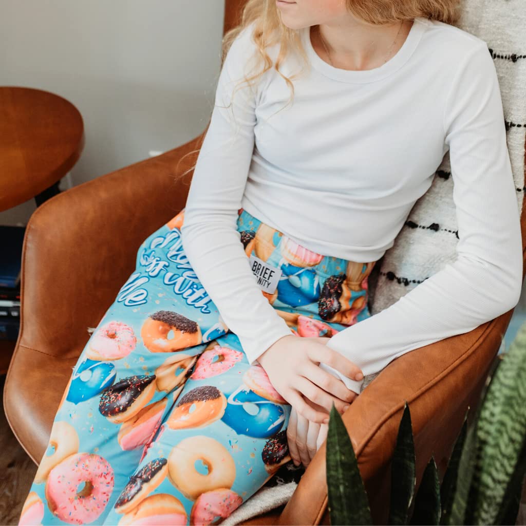 Funny Donut Mess with Me Pajama Pants for Men & Women | Comfortable Novelty Lounge Pants | Perfect for Sleepwear, Gifts & Relaxing at Home