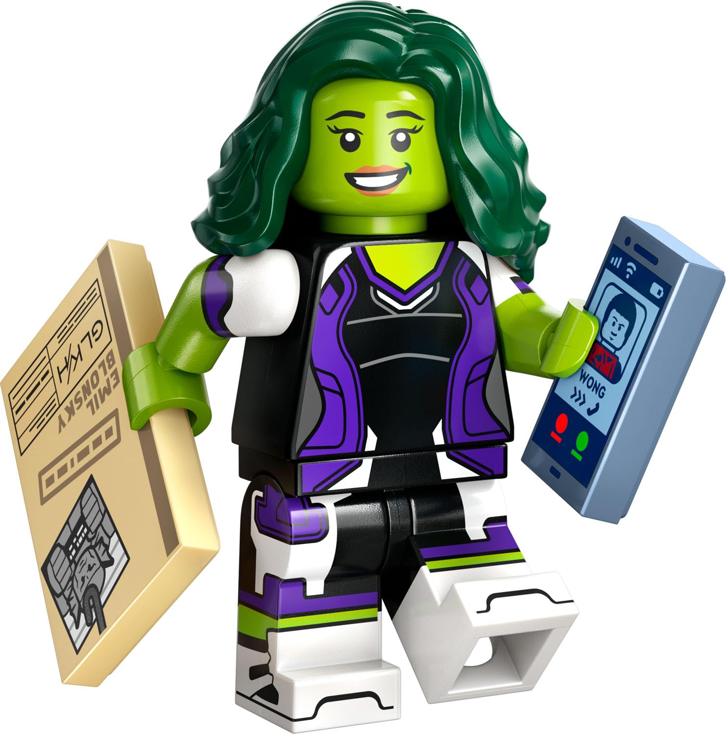 LEGO 71039 Marvel Series 2 Collectible Minifigures - She-Hulk Figure with Free Postcard | Superhero Toy for Kids & Adults | Marvel Gifts, Display Collectibles, Play Scenes