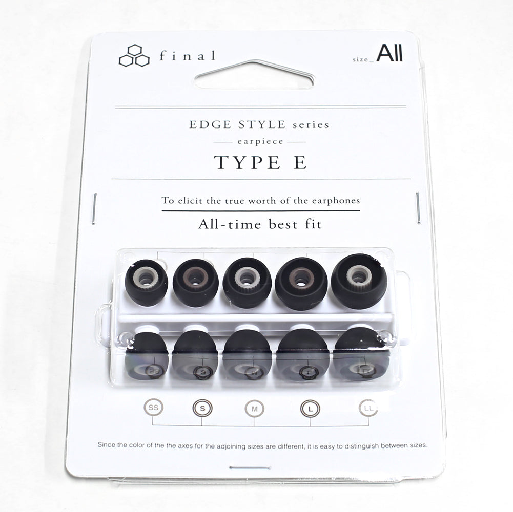 Final Audio Black Silicon Eartips for E Series - Premium Replacement Ear Tips for Noise Isolation & Comfort - Perfect for Music, Workouts & Travel