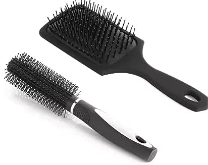 ELITEWAVE 2-Piece Hair Brush Set - Detangling Paddle Brush & Air Cushion Massage Comb for Smooth, Tangle-Free Hair | Perfect for Styling, Blow Drying & Salon-Quality Results at Home
