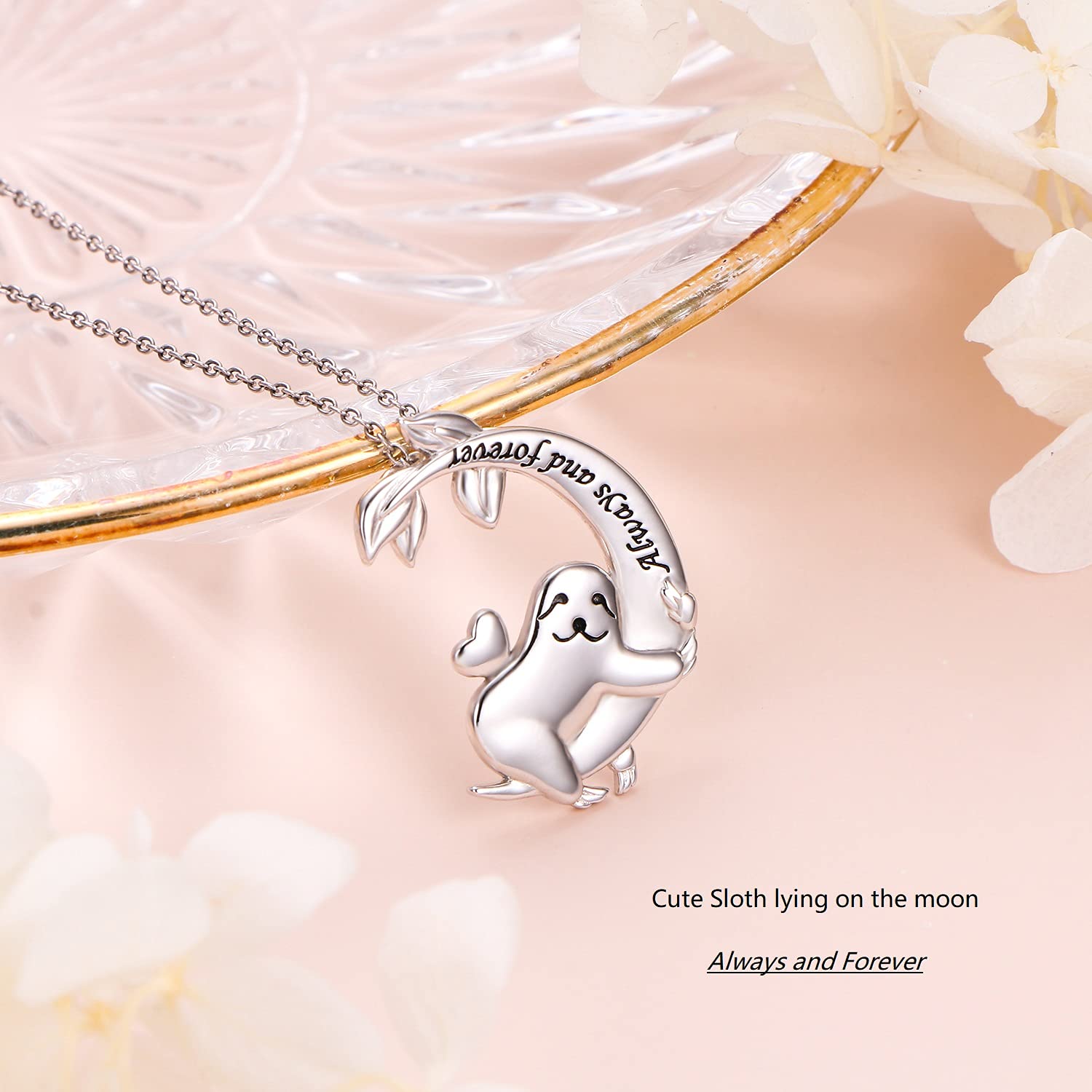 925 Sterling Silver Sloth Jewelry Set - Sloth Necklace & Earrings for Women & Girls | Cute Animal Lover Gifts | Perfect for Birthdays, Valentine's Day & Everyday Wear