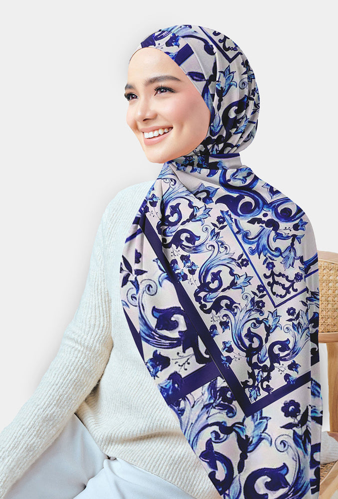Stylish Printed Chiffon Hijab Scarf - Lightweight & Breathable Rectangle Head Cover for Women - Perfect for Daily Wear, Prayer, and Fashion Outfits